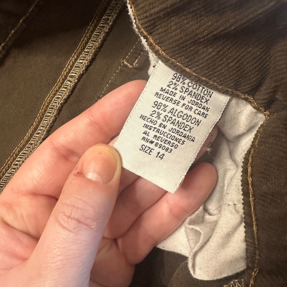 Vintage Y2K Brown corduroy Low Rise Boot Cut Pants Size 14 - Picture 7 of 12